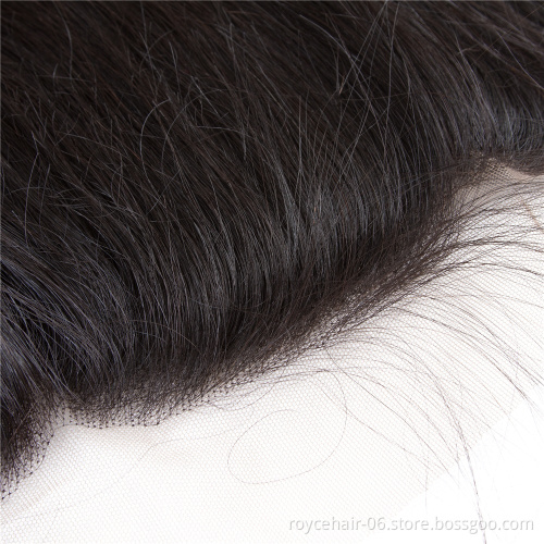 Thin 13x4 Raw Indian  Natural Hairline Brazilian Malaysian Silky Straight Wave Mink Full Lace Frontals